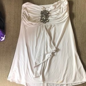 White strapless shirt